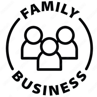 Logo with 'Family Business' text and icon of three people inside a circle on a white background