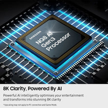 Samsung NQ8 AI Gen3 Processor on a circuit board with blue lighting effects.