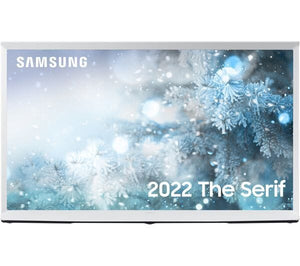 SAMSUNG The Serif QE43LS01BAUXXU 43" Smart 4K Ultra HD HDR QLED TV with Bixby, Alexa & Google Assistant - Cloud White - smartappliancesuk