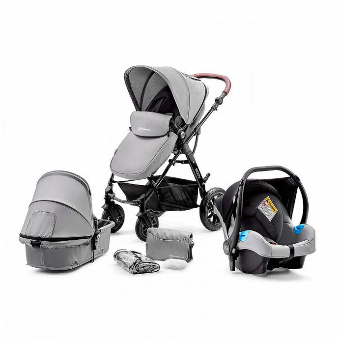 Kinderkraft Moov 3 in 1 Travel System Baby Pushchair Grey - smartappliancesuk